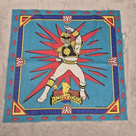 Vintage 1995 Power Rangers Fabric 120” L x 44” W Plus 4 18\